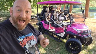 WE GOT A NEW GOLF CART! THIS THING IS A MONSTER! daily vlog 291 Super Pink Venom Strike 6