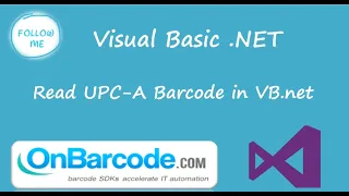 How to scan read UPC-A barcodes using OnBarcode VB NET UPC-A Barcode Reader library