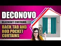 Deconovo Blackout Curtains Back Tab and Rod Pocket Curtains 2 Panels 42W x 45L Inch Turquoise