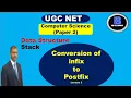 Computer Science Data Structure Stack Conversion of infix to postfix L2 UGC Net HB Classes