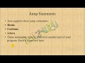Jump Statement in Java Programming Object Oriented Programming ABS College BRABU Muzaffarpur