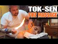 Lagu Asmr Tok-sen deep tissue back massage, Shoulder massage with fire relaxation by Shamboo to Katha
