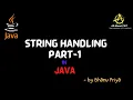 String Handling in Java Part 1 lec 54 Java Tutorials BhanuPriya