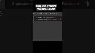 While loop in python password checker