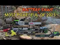 Best battery chainsaws of 2025 - Ego Milwaukee Greenworks Commercial Ryobi on a 20 Maple log