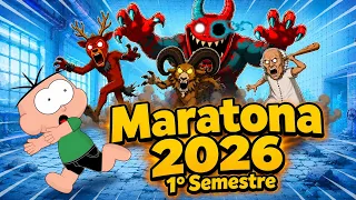 Cebolinha MARATONA 1 Semestre 2026 com 99 Noites na Floresta e Garten of Banban 8