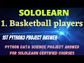 basketball players python3 data science project answer python3 free Certificate courses sololearn