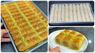 أسهل وأسرع بقلاوة تركية بعجينة الفيلو الجاهزة مقرمشة ومعسلة للقلب مع جميع أسرار نجاحها ومتديش الوقت 