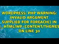 PHP Warning Invalid argument supplied for foreach in