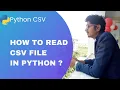 How to read a CSV file using reader function Python CSV in Tamil