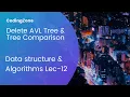 Delete AVL tree comparison Lec-12 Ds Algo codingzone