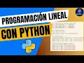 PL con Python forma Extendida Investigacion de Operaciones