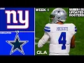Cowboys vs Giants Week 1 - 2026 Updated Rosters Madden NFL 26 PS5