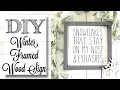 DIY Farmhouse Winter Framed Wood Sign