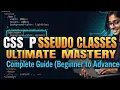 Part 1 CSS Pseudo Classes Tutorial Learn All CSS Pseudo Classes with HTML CSS Examples