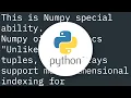 Comma index in python list bracket
