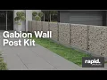Gabion Wall Post Kit Installation