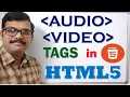 AUDIO \u0026 VIDEO Tags in HTML5 || Inserting Audio \u0026 Video on Webpage || Learn HTML5 Tags
