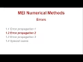 MEI Numerical Methods Errors 1-2