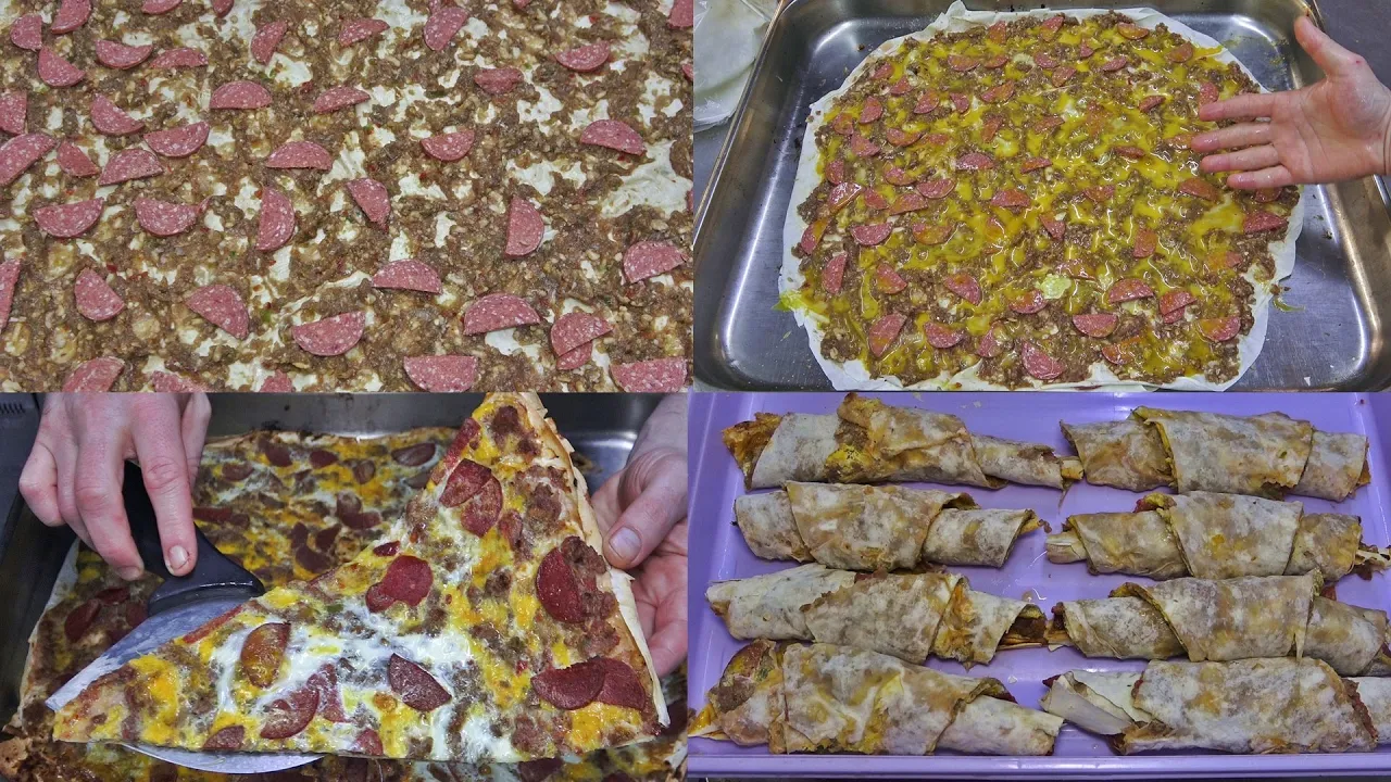 Giant Turkish Pizza Lahmacun Recipe With Sucuk And Egg For Breakfast