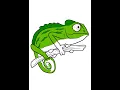 Cartoon Chameleon Free printable coloring pages