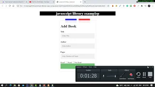 Library App using JavaScript Free Source Code