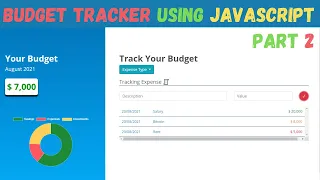 Learn How to Create Budget Tracker using Javascript Expense Savings and Investment Part 1