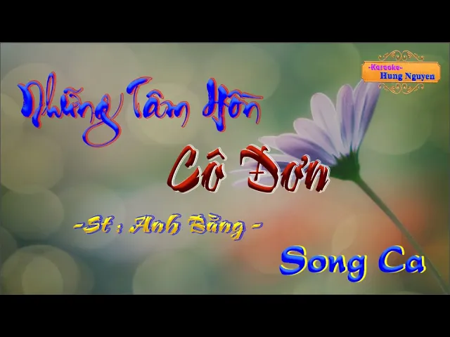 NHỮNG TÂM HỒN CÔ ĐƠN  - KARAOKE SONG CA