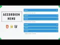 Build a Stylish Accordion Menu HTML CSS and JavaScript Tutorial