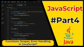 JavaScript Tutorial 2025 for Beginners Functions Scopes Error Handling in JavaScript