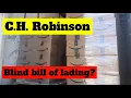 What s a blind bill of lading First load with C H Robinson New authority Trucke Vlog