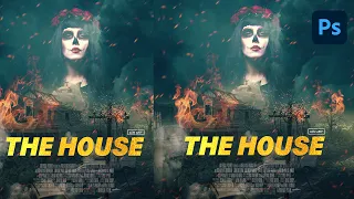 movie poster design the house horror movie poster photoshop cc 2021