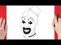 How To Draw Art The Clown - Step By Step Drawing