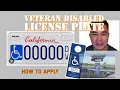 California Disabled Veteran License Plate How to apply