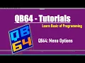 Programming Tutorials QB64 QB64 Menu Options