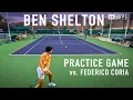 Ben Shelton Practice Set with Federico Coria 4K 60fps