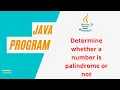 Java program to determine whether number is palindrome or not in java java practice problems