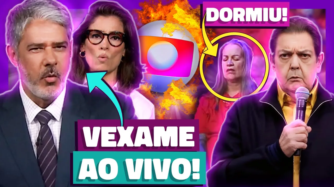 GLOBO ERRA NO JORNAL NACIONAL AO VIVO; MULHER DORME NA PLATEIA DO FAUSTÃO! | Virou Festa