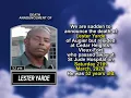 Lester Yarde Short Obituary