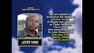 Lester Yarde Short Obituary