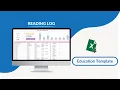 Reading Log Excel Template