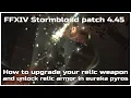 FFXIV Stormblood patch 4 45 How to upgrade your relic weapon and unlock relic armor in eureka pyros