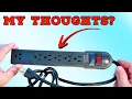 Amazon Basics Rectangular 6-Outlet Surge Protector Power Strip 6-Foot Long Cord 790 Joule - Black