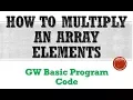 Product of an Array Multiplication of All Elements of Numeric Array GW BASIC Programming Tutorial