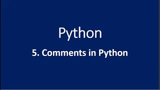 5 Comments in Python