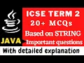 LIVE CLASS ICSE BOARD MCQs BASED ON LIBRARY CLASS IN JAVA FOR TERM 2 SESSION 2021-22 CLASS X