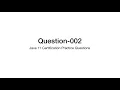 Q2 Java 11 Certification Practice Question Explanation 1z0-819