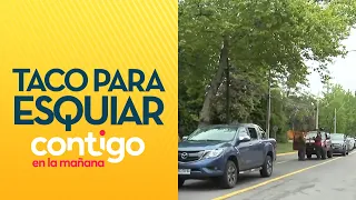 TRAS ALUVIÓN: La larga fila de personas intentando subir a Farellones - Contigo en la Mañana