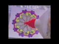 How to make easy 3D flower Diy with coloring page free printable