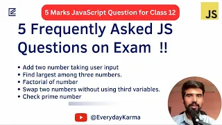 5 Marks Fix Javascript - Class 12 Computer Important Questions 2082 EverydayKarma